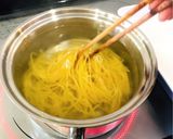 うすい豆と鶏ミンチのクリームパスタ　作り方5写真