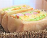 ウインナーと半熟オムレツのホットサンド作り方6写真