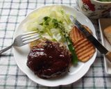 超あらびきの合い挽き肉で、ハンバーグ♫作り方9写真