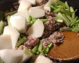 カブと高菜のそぼろ餡作り方2写真