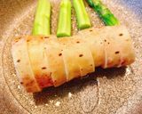 まぐろと長芋とアスパラのバター醤油焼き♡作り方2写真