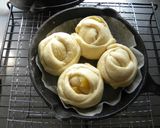 スキレット2枚で焼くリンゴのちぎりパン作り方6写真