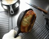 スキレット2枚で焼くリンゴのちぎりパン作り方11写真
