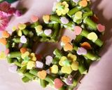 ひな祭りに簡単デコ抹茶ポッキーリース作り方4写真