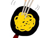 貝とニラ卵のしいたけ出汁パスタ作り方2写真