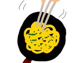 貝とニラ卵のしいたけ出汁パスタ作り方3写真
