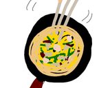 貝とニラ卵のしいたけ出汁パスタ作り方5写真