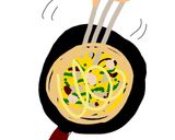 貝とニラ卵のしいたけ出汁パスタ作り方7写真