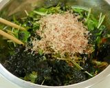 水菜と海苔の韓国風和え物作り方2写真
