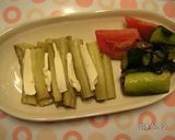 焼きナスにクリームチーズを添えて作り方1写真