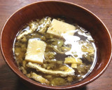 蕗の薹と豆腐のお味噌汁作り方3写真