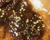 丼弁当●豚ヘレ肉の一口カツで味噌カツ丼作り方4写真