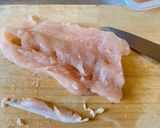簡単!鶏ササミの梅肉挟み揚げ作り方1写真