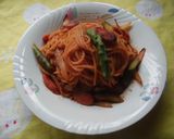 グリーンアスパラガスナポリタン♪作り方3写真