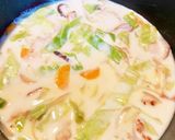 豚ばら豆乳スープパスタ♪作り方4写真