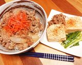 一石二鳥☆俺の牛丼＆煮汁de肉豆腐作り方7写真