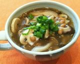 簡単♡醤油麹と生姜の納豆きのこスープ作り方3写真