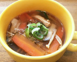 簡単♡醤油麹と生姜の納豆きのこスープ作り方4写真