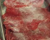 牛切落とし肉で生姜焼き作り方1写真
