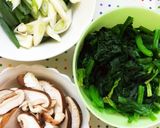 ほうれん草と挽肉のふわふわ卵味噌炒め作り方2写真