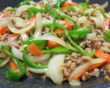 挽き肉とピーマンの照り炒め作り方4写真