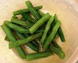カリカリ豚こまといんげんのオイマヨソテー作り方1写真