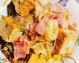 厚揚げとキャベツの味噌炒め作り方1写真
