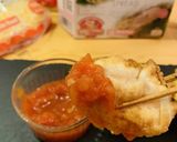 タラモチーズ揚げ餃子サルサディップ添え作り方7写真