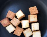 厚揚げ・ピーマン・しめじの甘酢餡掛け作り方3写真