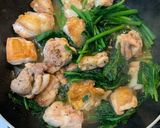 鶏肉とほうれん草のチーズクリームパスタ作り方4写真