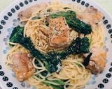 鶏肉とほうれん草のチーズクリームパスタ作り方7写真