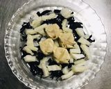 冷凍焼売 春菊 ワカメの簡単レンジ蒸し作り方1写真
