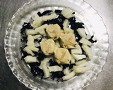 冷凍焼売 春菊 ワカメの簡単レンジ蒸し作り方1写真