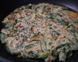 豆腐入り【モチモチのニラチヂミ】卵不使用作り方6写真