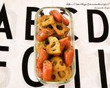 れんこんとウインナーのカレー炒め作り方4写真