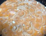 トマトジュースと牛乳の海老クリームパスタ作り方7写真