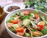 豆腐とアボカドきのこのガリバタ醤油丼★作り方8写真