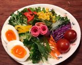 9種の野菜と卵とツナコーンのサラダ作り方8写真