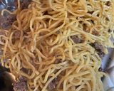 牛肉の挽肉キクラゲ醤油焼きそば作り方1写真