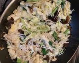 牛肉の挽肉キクラゲ醤油焼きそば作り方3写真