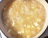 豆腐となめこおろしのお味噌汁作り方2写真