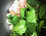 ほうれん草とベーコンのペペロンチーノ作り方5写真