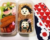 　簡単　キャラ弁　鬼滅の刃作り方1写真