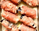 茄子の豚肉巻焼き＊生姜味噌だれ作り方3写真