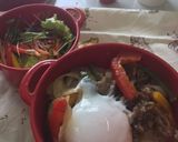 お弁当4・・・牛肉のオイスター丼温玉付き作り方3写真