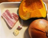 かぼちゃとベーコンのクリーム煮作り方1写真