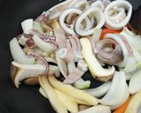 野菜とイカの油炒め作り方5写真