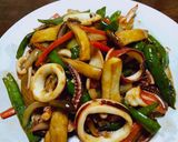 野菜とイカの油炒め作り方7写真