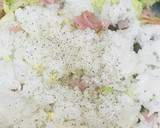 丼弁当●ベーコン＆キャベツ炒飯と目玉焼き作り方1写真