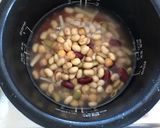 炊飯器だけで、チキンライス(豆入り)作り方5写真